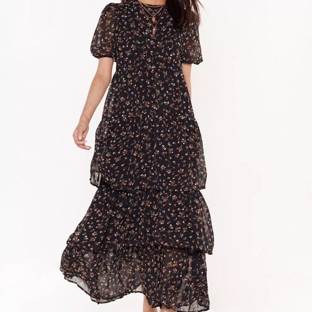 Nasty Gal Flower After Flower Floral Maxi Dress